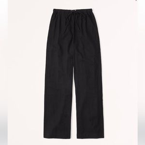 Abercrombie Linen Blend Pull On Wide Leg Pant